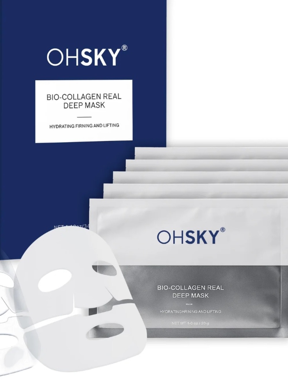 OhSky 5 Pk Hydrating Bio-Collagen Sheet Masks